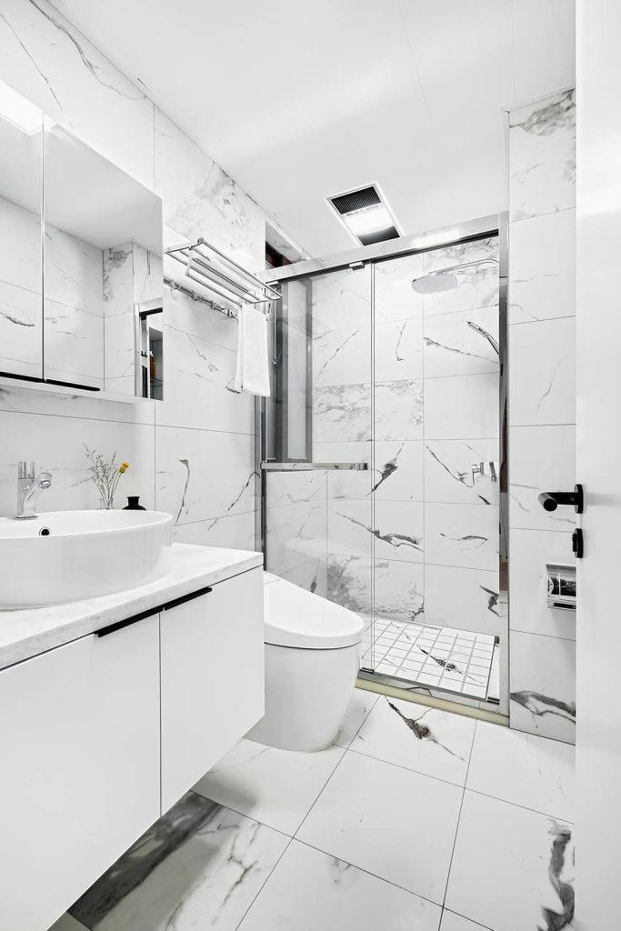 bathroom tile installation